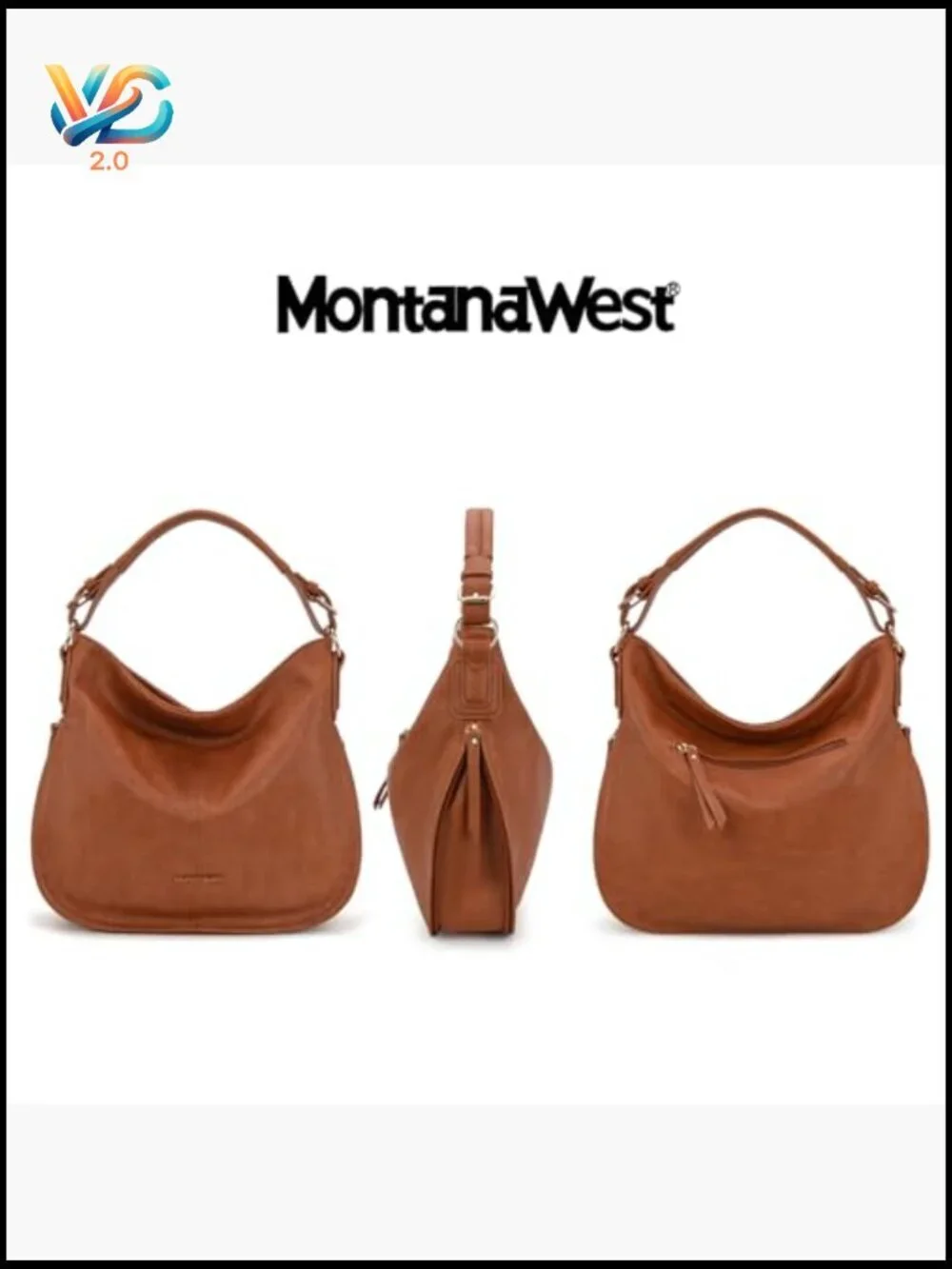 Vegan Leather Hobo Shoulder Bag Crossbody Purse Handbag Tote